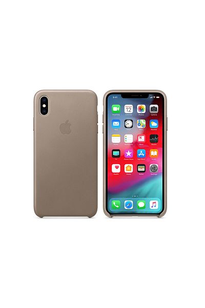 Apple Husa Original iPhone XS Max Leather Taupe (piele naturala)