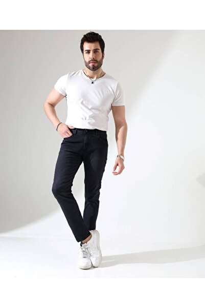 Genel Markalar ERKEK DENIM WEAR REGULAR KALIP SİYAH KOT PANTOLON