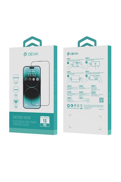 Devia Folie Star Series Full Screen Entire View iPhone 15 Pro Black