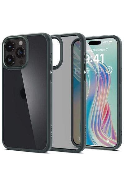 Spigen Ultra Hybrid Iphone 15 Pro Frost Green case