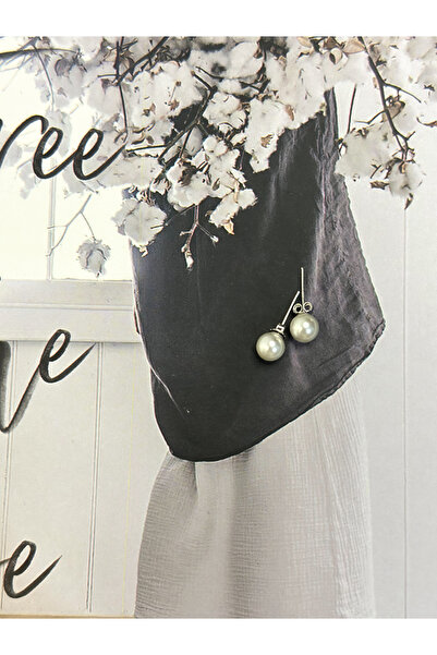 Zey Jewellery Zarif İnci Küpe - 925 Ayar Gümüş, 6mm İnci Küpe