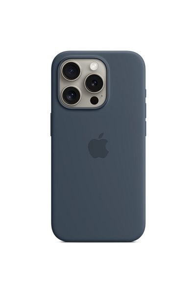 Apple Husa Originala Silicon Iphone 15 Pro, Magsafe, Storm Blue