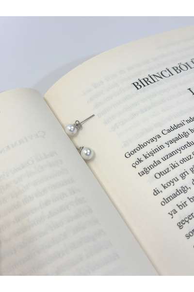 Zey Jewellery Zarif İnci Küpe - 925 Ayar Gümüş, 6mm İnci Küpe