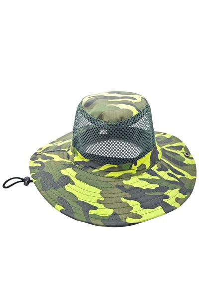 fafatara Mesh Camouflage Fetter Hat – Wide Brim, Uv Protection, Adjustable Outdoor Hat |   Fafatara