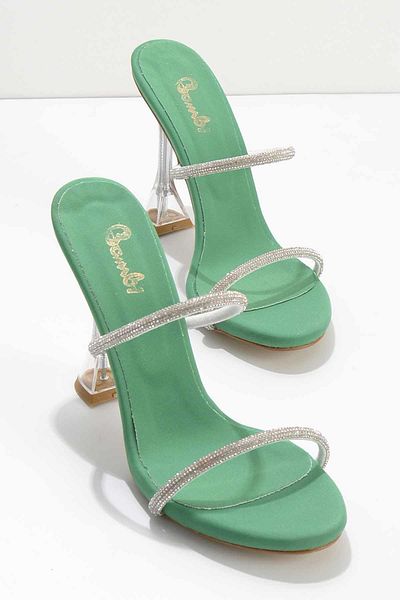 Bambi Matte Green Women's Slippers K04527995338