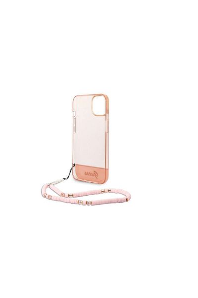Guess Case Iphone 14 Plus Tpu Camera Outline Translucent Strap Pink