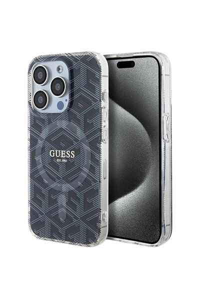 Guess Gcube Magsafe Iphone 15 Pro Max Case Black