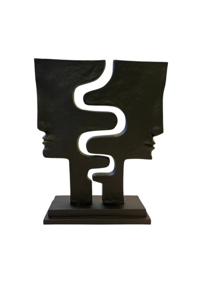 Mioletti Siyah Dokulu Soyut Silüet Obje