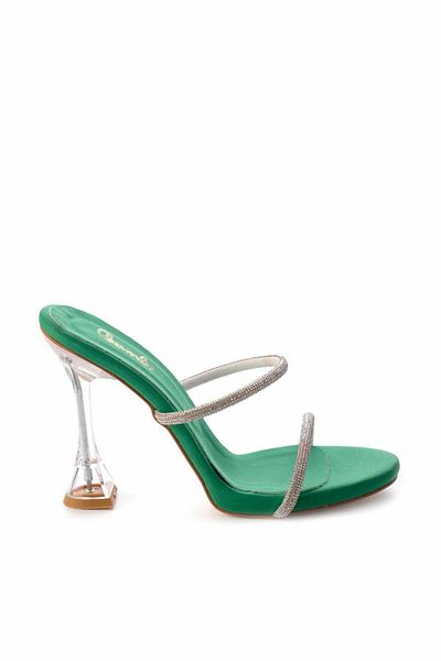 Bambi Matte Green Women's Slippers K04527995338