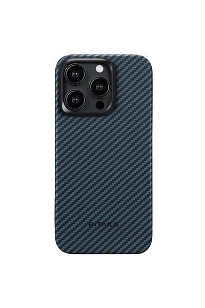 PITAKA Husa Magez 4 Aramida 1500d Iphone 15 Pro, Magsafe Negru / Albastru