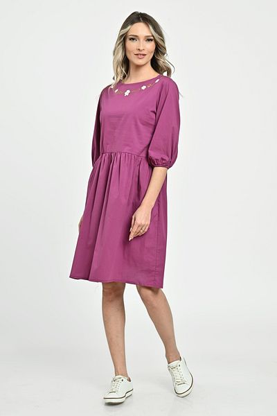 Eranthe Rochie Medie Dama V265, Fucsia pictata