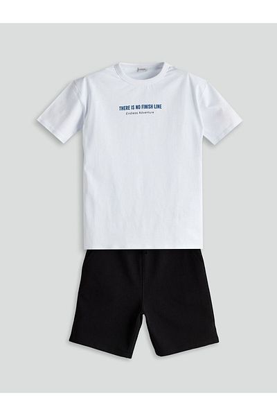 LC Waikiki Lcw Crew Neck Boys T-Shirt and Shorts