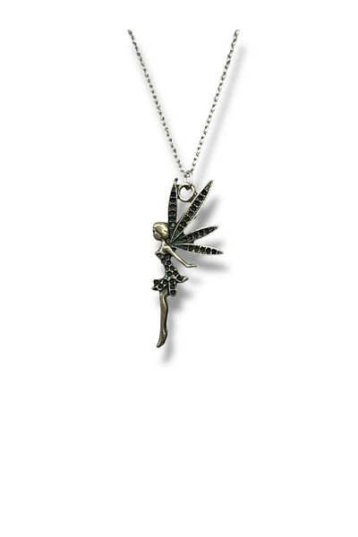 Herşey Nota Unisex Necklace with Flower Fairy Figure – Nature Inspired Fairytale Design with 60 cm Chain