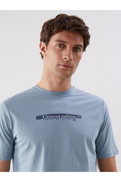 LC Waikiki New Season Crew Neck Printed Combed Cotton Men's T-Shirt - S5J101Z8