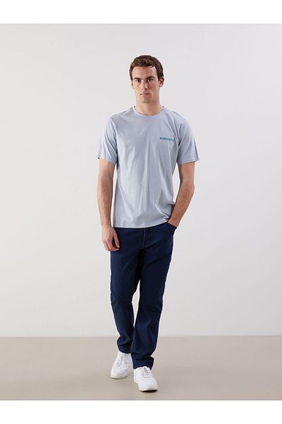 LC Waikiki Tricou pentru bărbați din bumbac pieptănat cu imprimeu cu gât crew de sezon nou - S5KU13Z8
