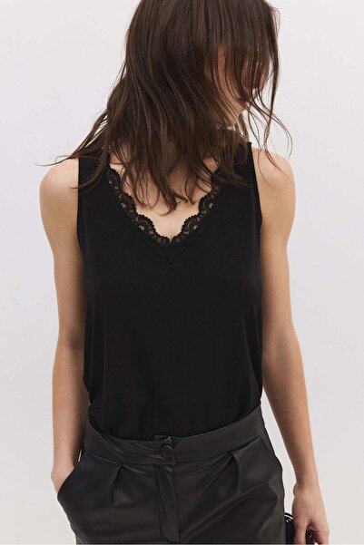 No Matter What Ärmellose Bluse mit Spitzendetails