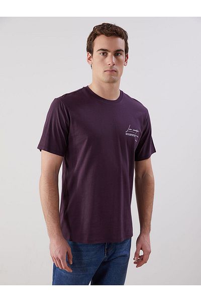 LC Waikiki New Season Crew Neck Short Sleeve Printed Combed Cotton Men's T-Shirt - S5Iq56Z8