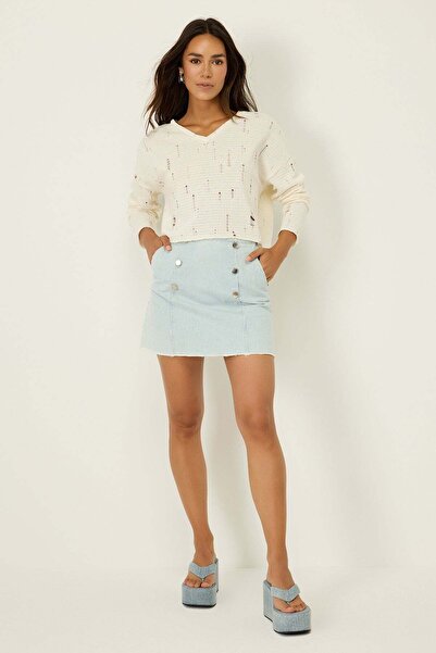 No Matter What Langärmelige Bluse mit Rissen