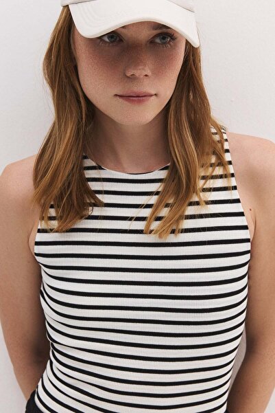 No Matter What Gestreiftes Basic-T-Shirt mit Trägern