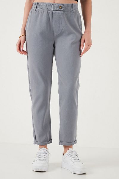 Lela Cotton Standard Fit High Waist Straight Leg Pants Pants 668Yp4924