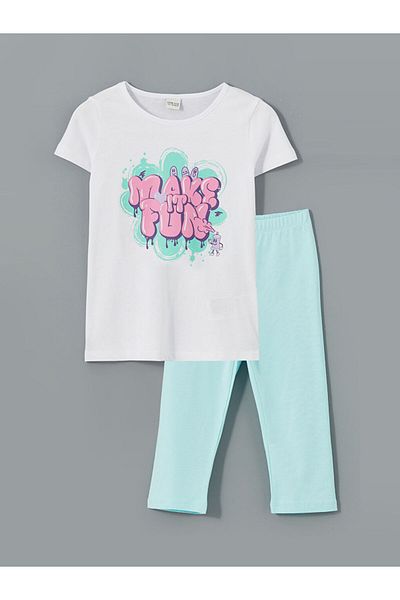 LC Waikiki Lcw Crew Neck Girls T-Shirt & Leggings