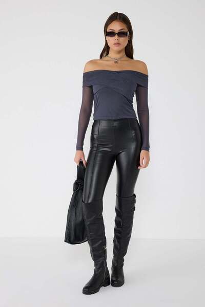 No Matter What Schulterfreie Tüllbluse