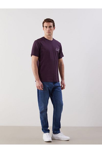 LC Waikiki New Season Crew Neck Short Sleeve Printed Combed Cotton Men's T-Shirt - S5Iq56Z8