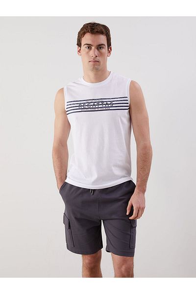 LC Waikiki New Season Crew Neck Printed Men's Sleeveless T-Shirt - S5H366Z8
