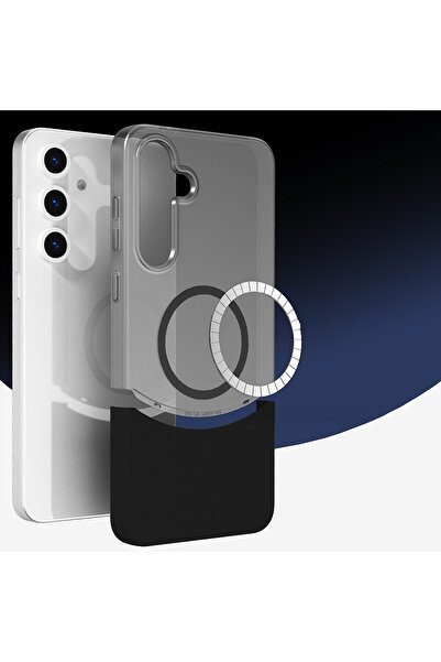 Rivor Samsung Galaxy S24 FE Kılıf Kamera Çıkıntılı Magsafe Destekli Mıknatıslı 2 Parça İnce Sert Mat Kapak