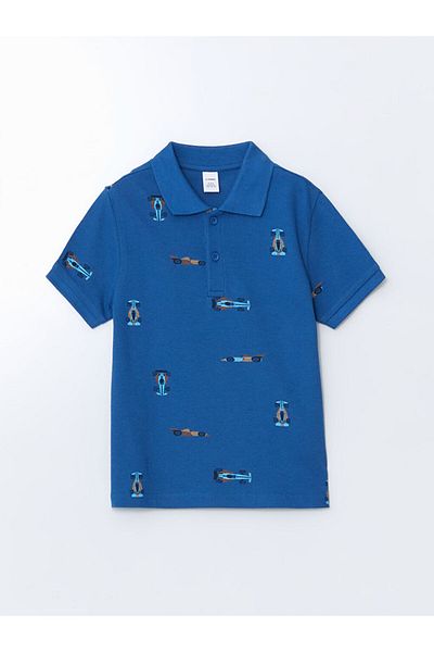 LC Waikiki Polo Neck Printed Boy's Pique T-Shirt