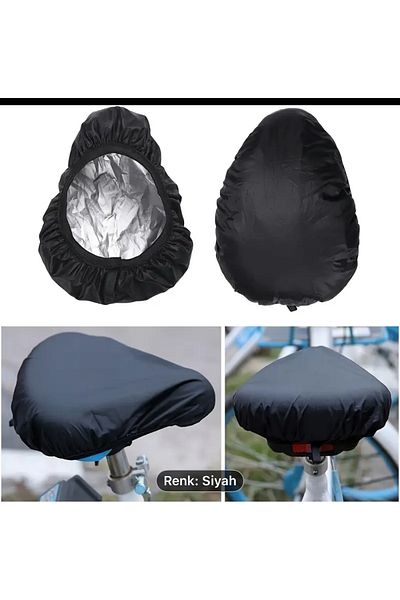 CoverPlus Bicycle Saddle Cover Waterproof Black 2 Pcs