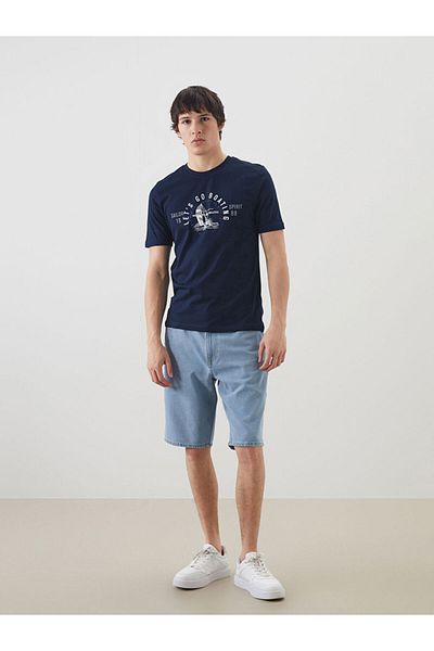 LC Waikiki Crew Neck Printed Combed Cotton Men's T-Shirt
