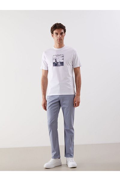 LC Waikiki New Season Crew Neck Printed Combed Cotton Men's T-Shirt - S5J100Z8