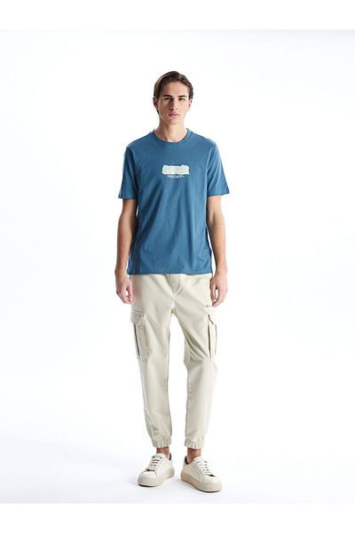 LC Waikiki Crew Neck Printed Combed Cotton Men's T-Shirt
