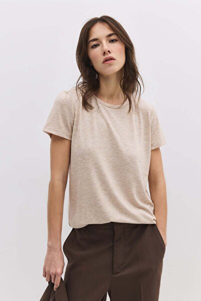 No Matter What Glitzerndes Basic-Top mit Rundhalsausschnitt