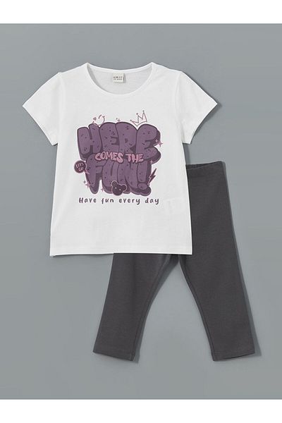 LC Waikiki Crew Neck Girls T-Shirts and Leggings