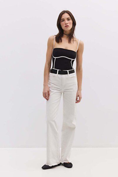 No Matter What Stretch-Body mit Paspelierung