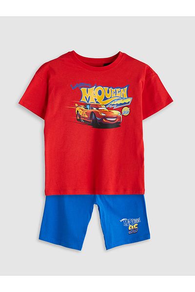 LC Waikiki Lcw Printed Boys' T-Shirt and Shorts 2-Piece