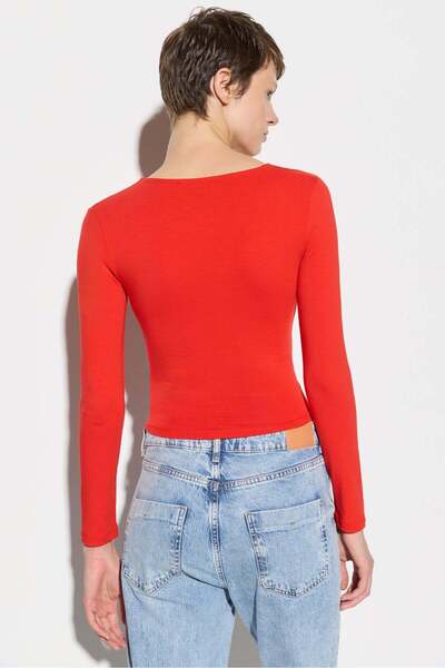 No Matter What Bluse mit asymmetrischer Taillenschnürung