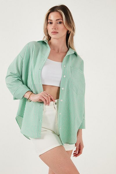 Lela Regular Fit Long Sleeve Pocket Striped Shirt Shirt 6772895