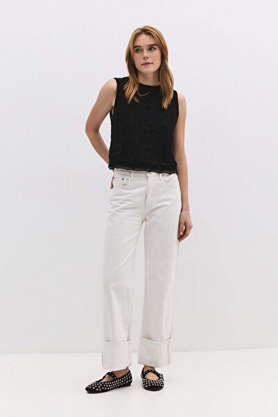 No Matter What Bluse mit Spitzenstickerei und ärmellos