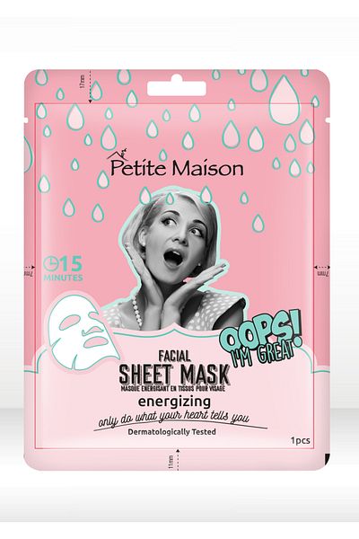 Petite Maison Petit Maison Energizing Face Mask Enriched with Panthenol and Collagen (1 Piece) - 25 ml