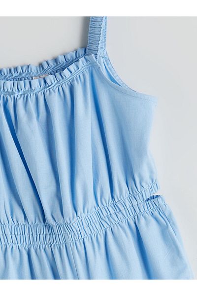 LC Waikiki Lcw Square Collar Girl's Jumpsuit