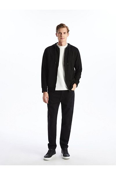 LC Waikiki Lcwaikiki Basic Hooded Long Sleeve Men's Zip-Up Sweatshirt