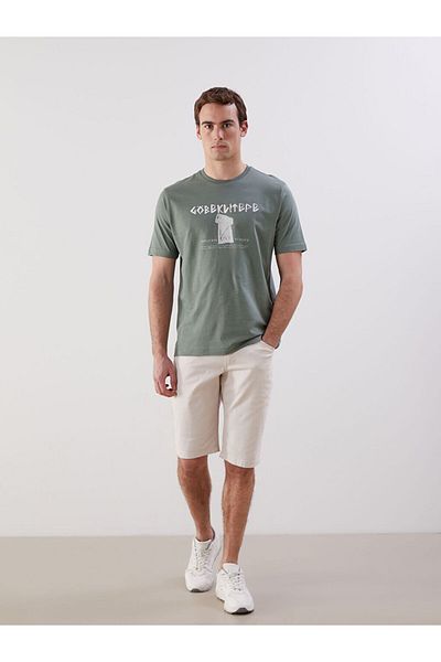 LC Waikiki Crew Neck Göbeklitepe Printed Combed Cotton Men's T-Shirt