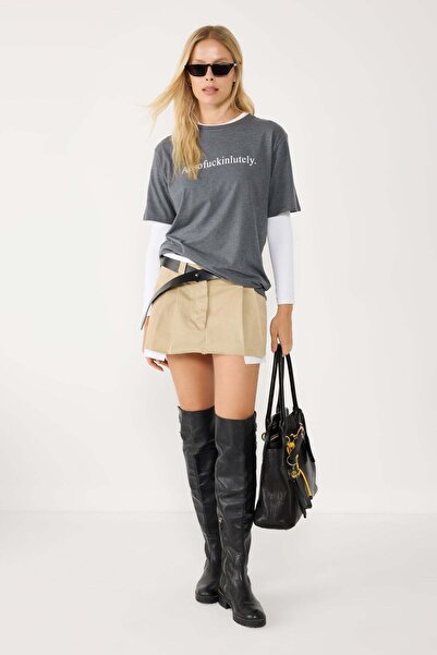 No Matter What Bedrucktes T-Shirt aus 100 % Baumwolle