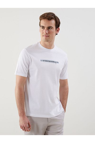 LC Waikiki Tricou pentru bărbați din bumbac pieptănat imprimat cu decolteu Crew New Season - S5J101Z8