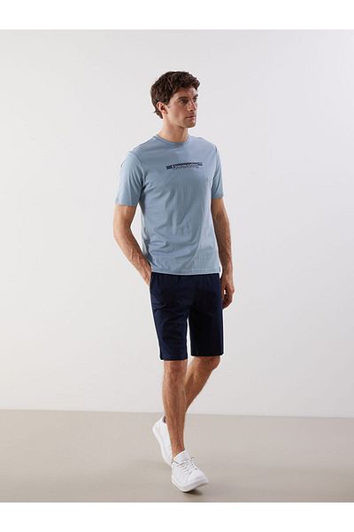 LC Waikiki New Season Crew Neck Printed Combed Cotton Men's T-Shirt - S5J101Z8