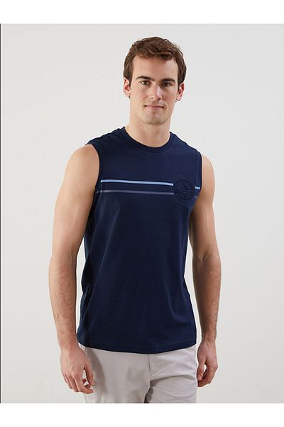 LC Waikiki Ανδρικό αμάνικο μπλουζάκι με στάμπα New Season Crew Neck - S5JL75Z8