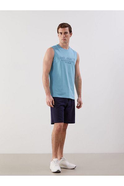 LC Waikiki Ανδρικό αμάνικο μπλουζάκι με στάμπα New Season Crew Neck - S5IS81Z8